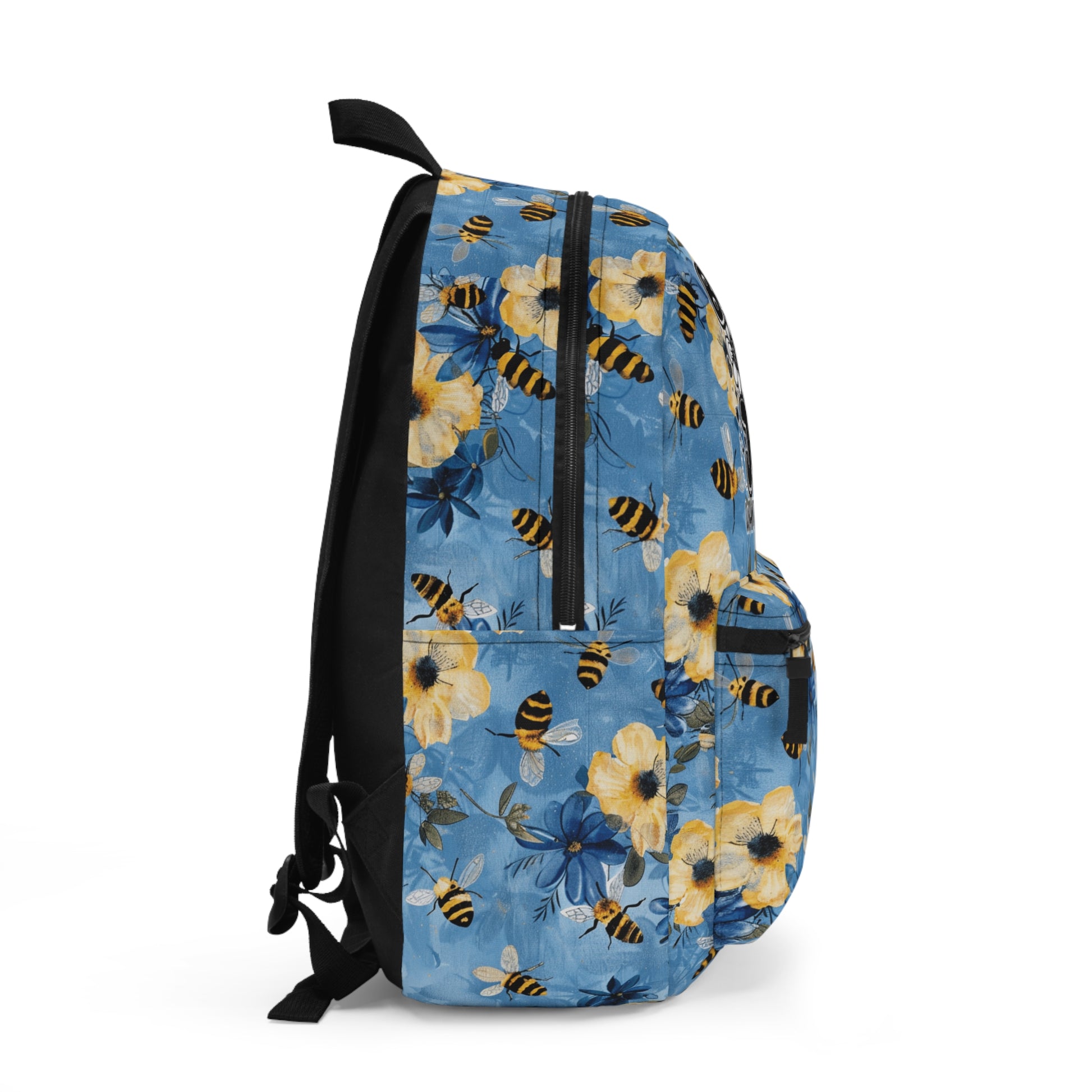 Bee Who Jesus Wants You to Be Floral Backpack - Perfect for School, Travel, Cute Bag for Kids and Adults, Inspirational Gift