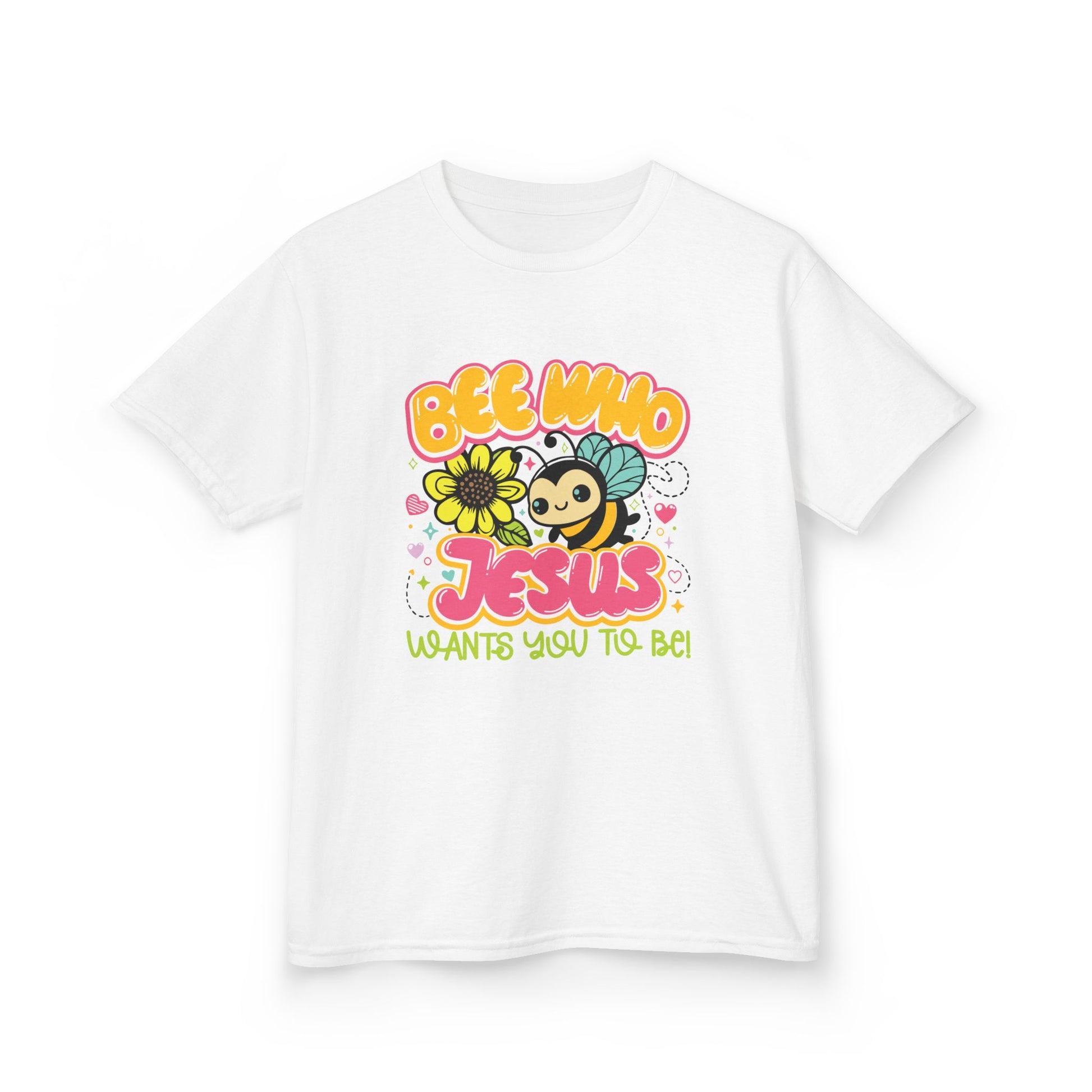 Bee Who Jesus Kids Tee - Fun & Inspirational Cotton Shirt for Children, Christian Gift, Sunday School Outfit, Summer Wear