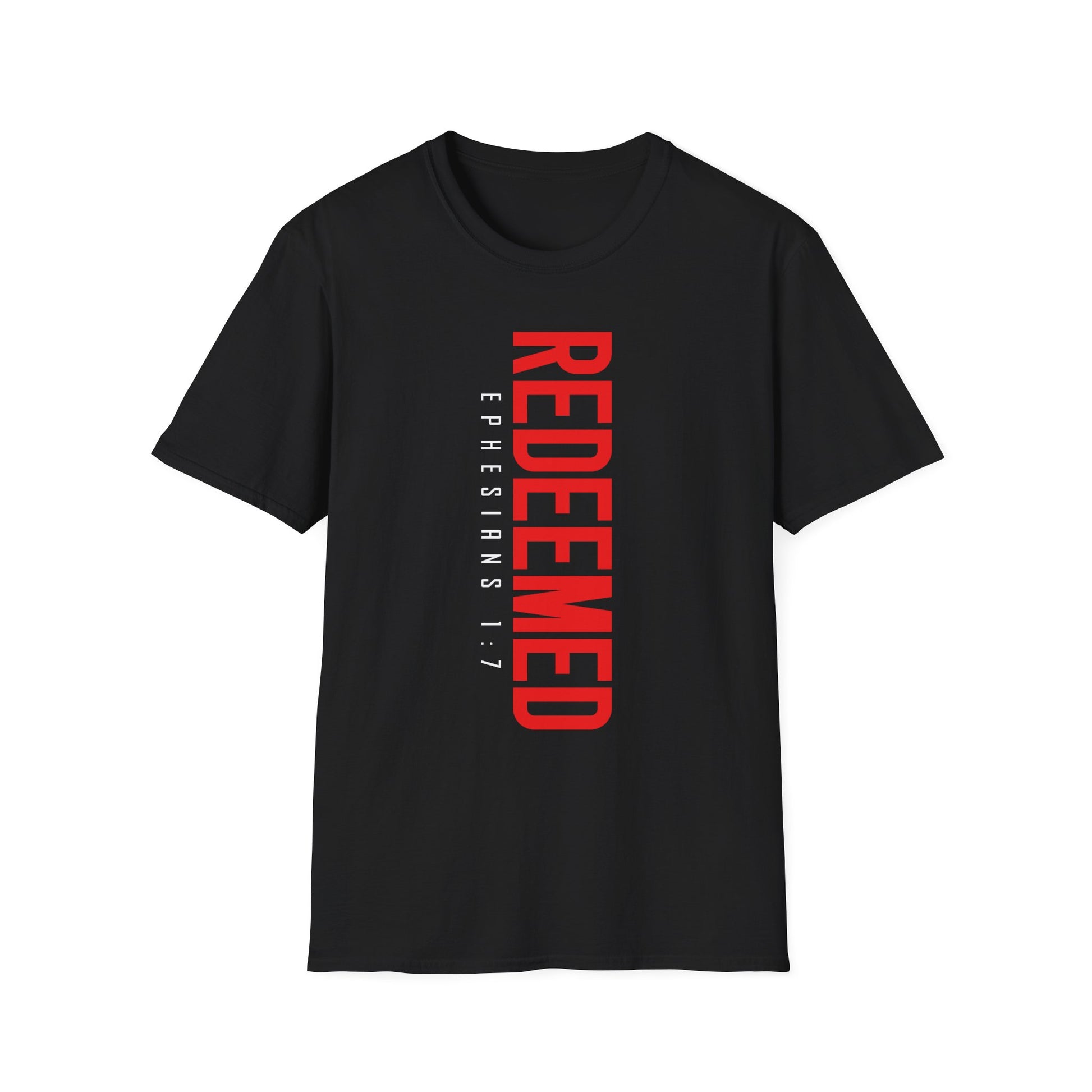 'REDEEMED' Design, Motivational Tee, Faith-Inspired Apparel, Perfect Gift, Softstyle T-Shirt, Ephesians