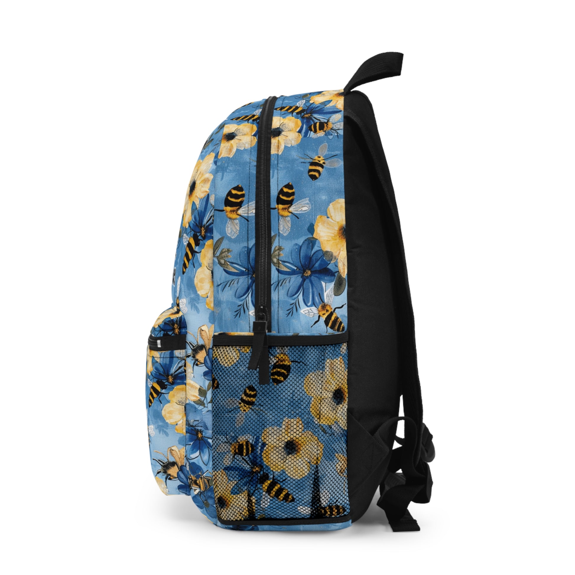 Bee Who Jesus Wants You to Be Floral Backpack - Perfect for School, Travel, Cute Bag for Kids and Adults, Inspirational Gift