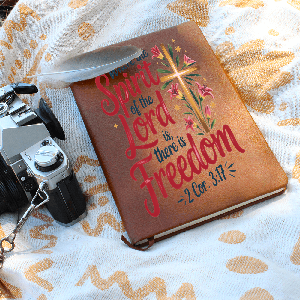 "Where the Spirit of the Lord Is" Leather Journal – 2 Corinthians 3:17