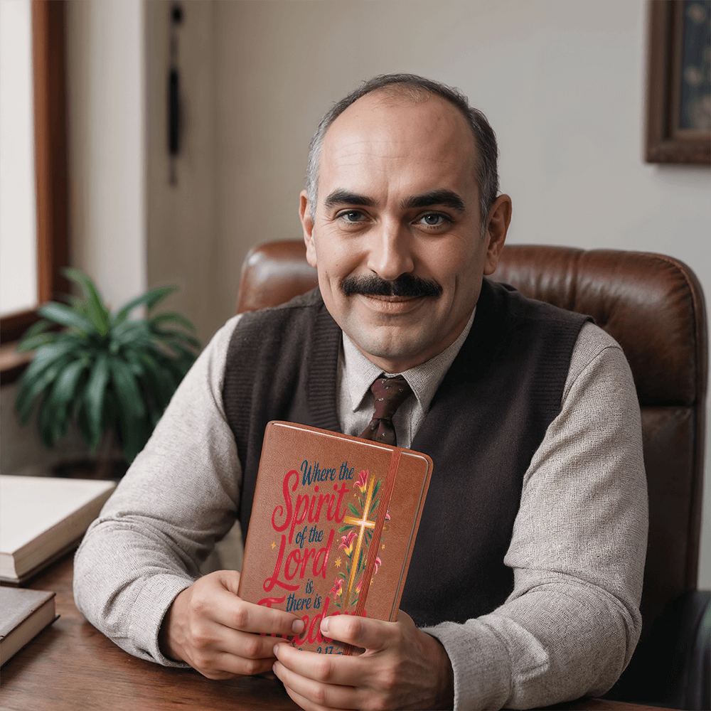 "Where the Spirit of the Lord Is" Leather Journal – 2 Corinthians 3:17