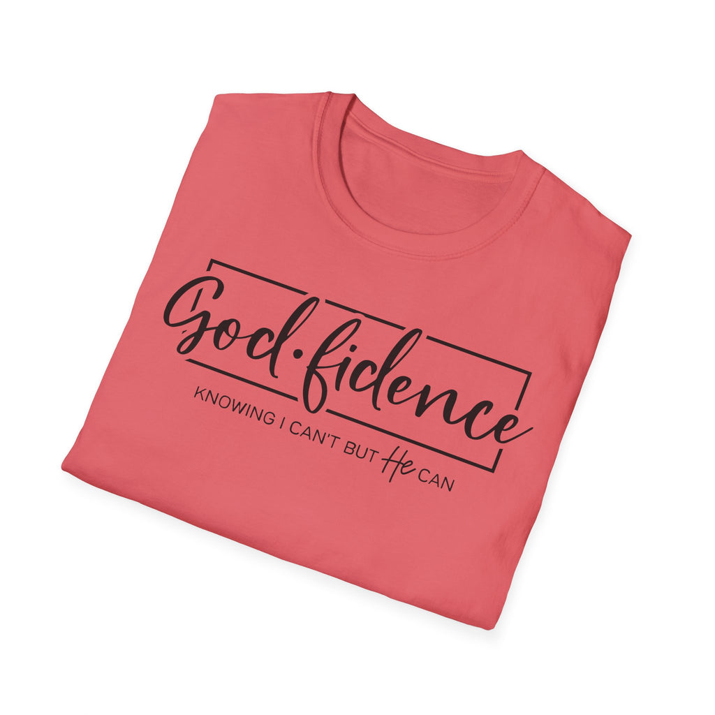 Inspirational T-Shirt - "God-fidence" - Motivational Tee, Spiritual Apparel, Christian Gift, Faith-Based Fashion, Everyday Wear