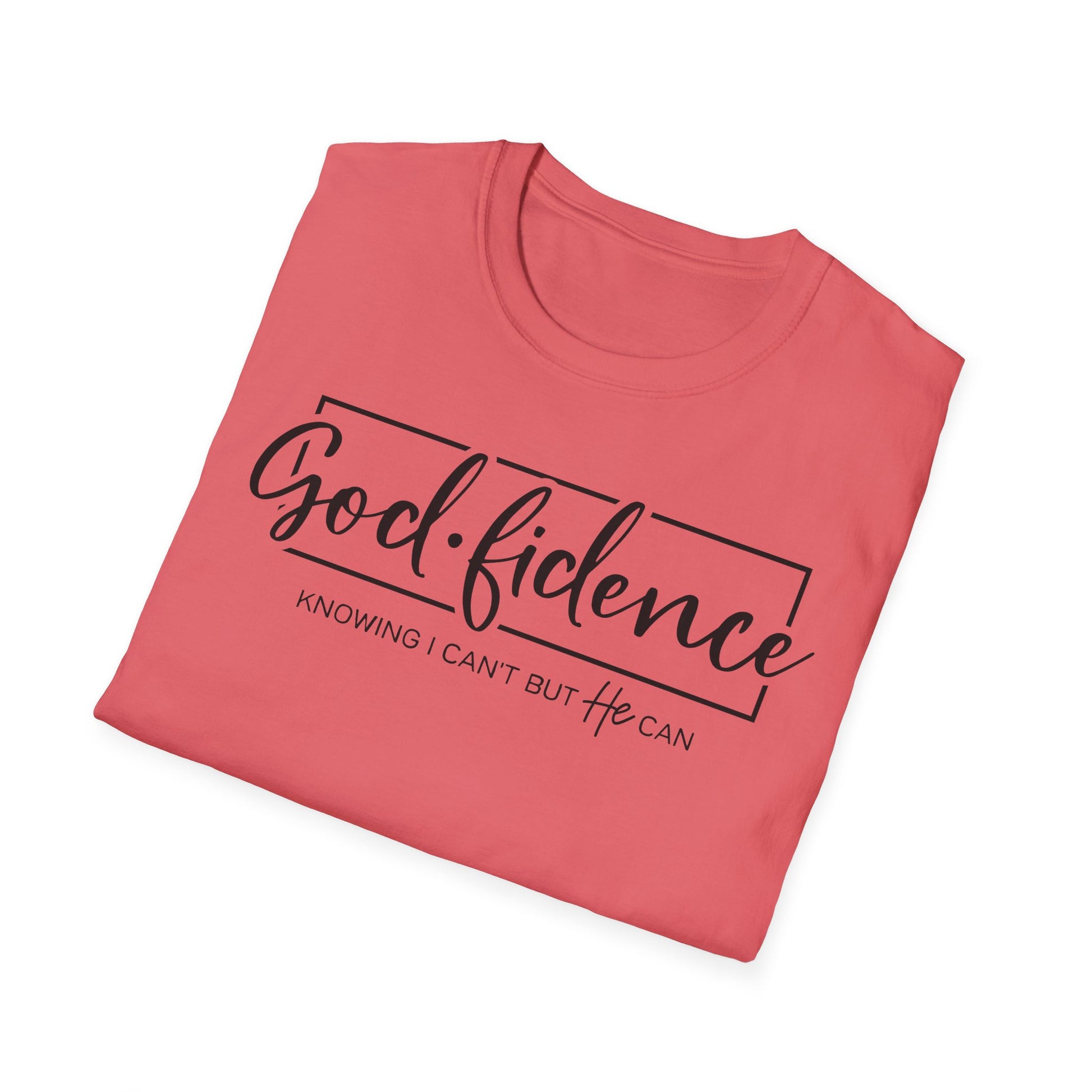 Inspirational T-Shirt - "God-fidence" - Motivational Tee, Spiritual Apparel, Christian Gift, Faith-Based Fashion, Everyday Wear