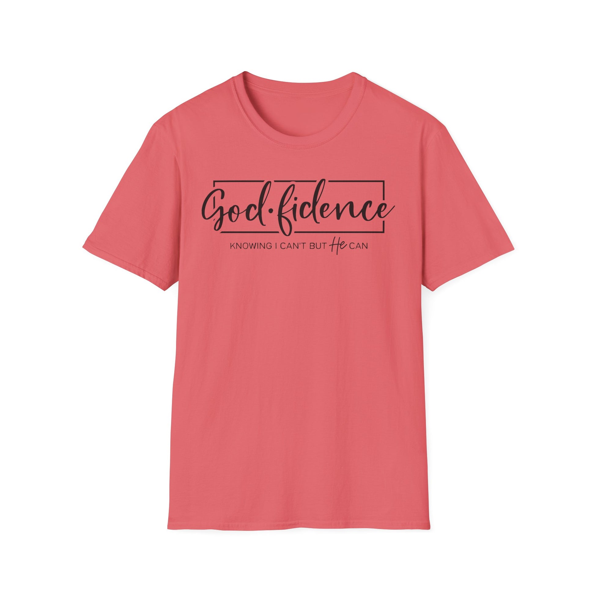Inspirational T-Shirt - "God-fidence" - Motivational Tee, Spiritual Apparel, Christian Gift, Faith-Based Fashion, Everyday Wear