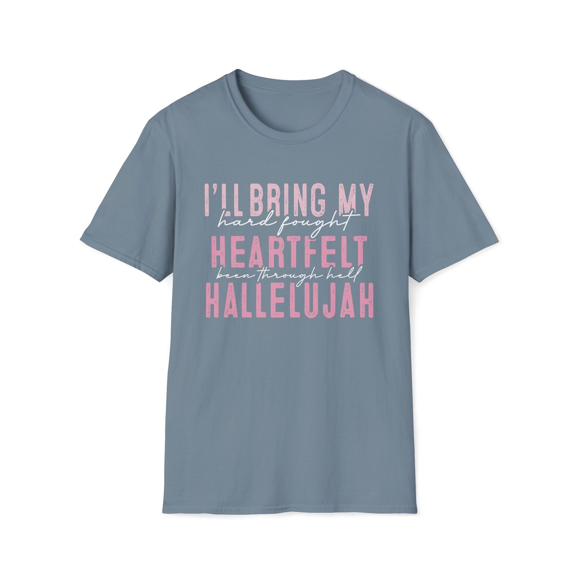Heartfelt Hallelujah Unisex T-Shirt, Inspirational Tee, Music Lover Gift, Casual Wear, Christian Apparel, Comfortable Daily Wear