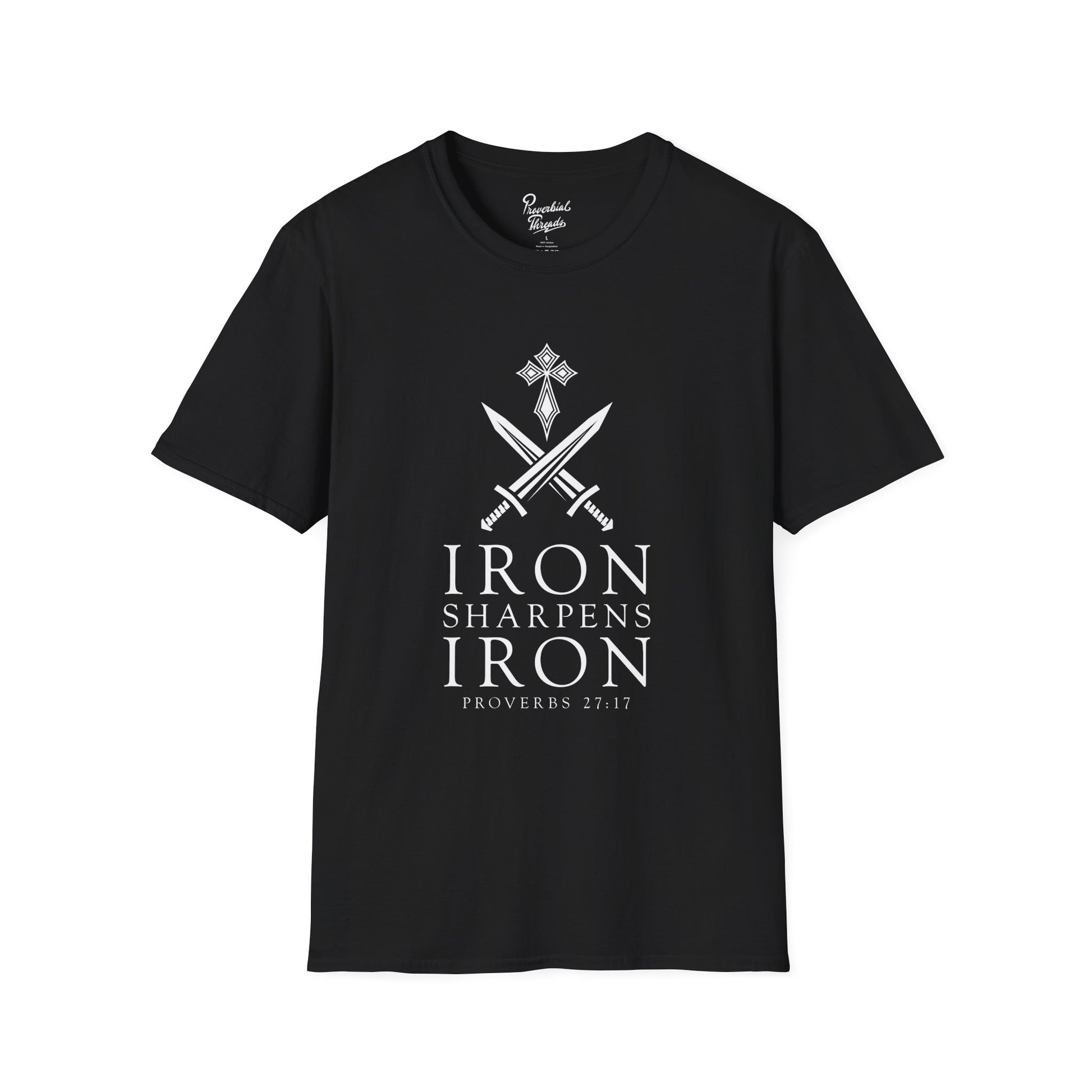 Iron Sharpens Iron T-Shirt - Soft Comfortable Tee, Casual Wear, Vacation Outfit, Gift Idea, Everyday Essential, Christian Tee, Faith Tee, Gift for Him