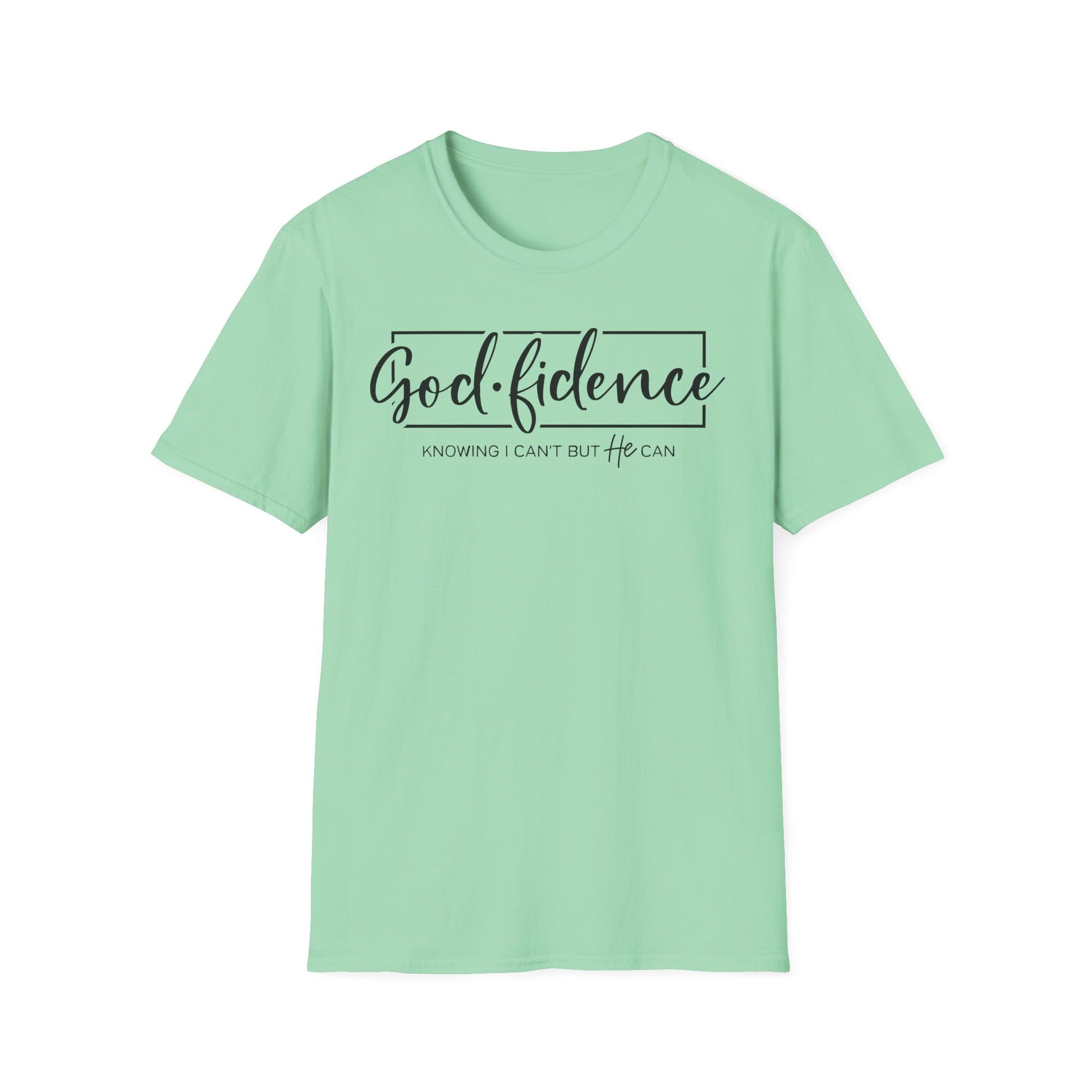 Inspirational T-Shirt - "God-fidence" - Motivational Tee, Spiritual Apparel, Christian Gift, Faith-Based Fashion, Everyday Wear