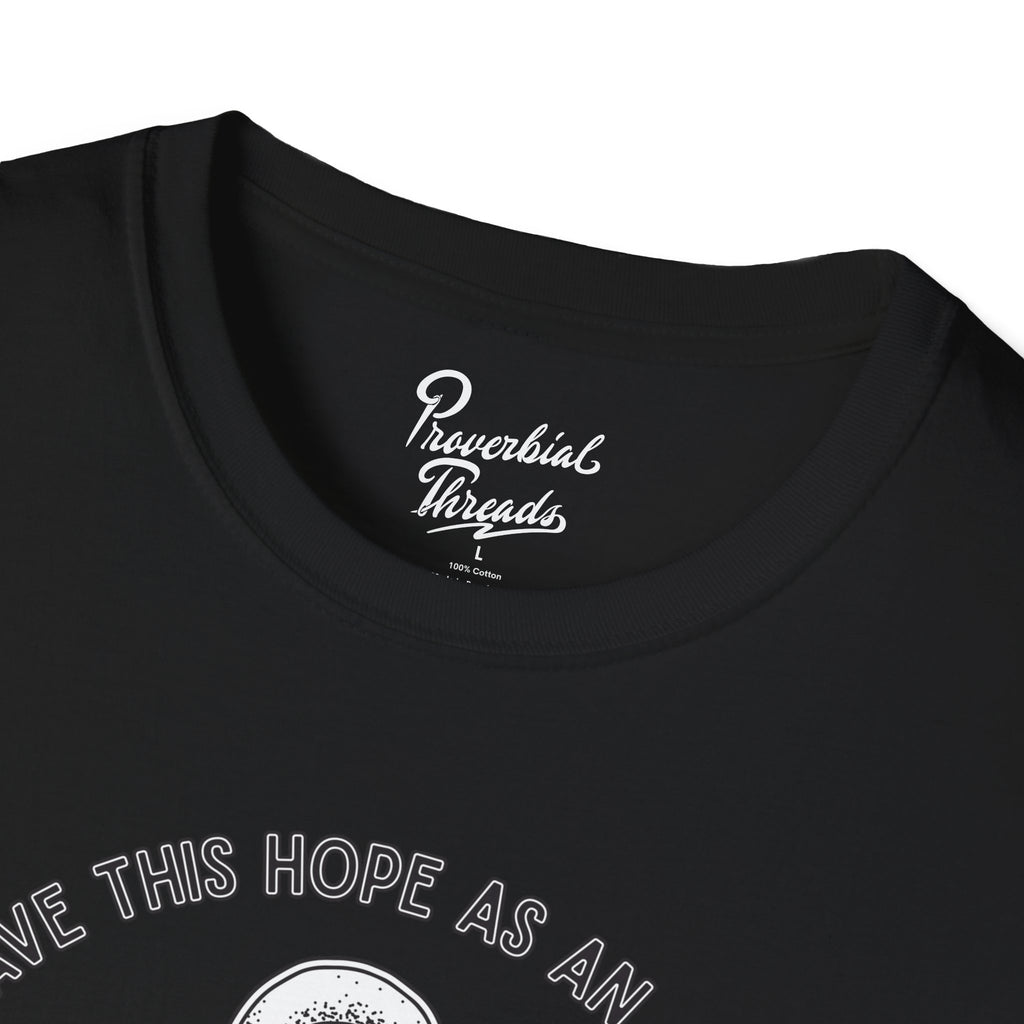 Anchored Shirt – Hebrews 6:19 Christian Nautical Tee Unisex Softstyle T-Shirt, Inspirational Shirt, Faith Apparel, Christian Gift, Bible Verse Tee, Casual Wear
