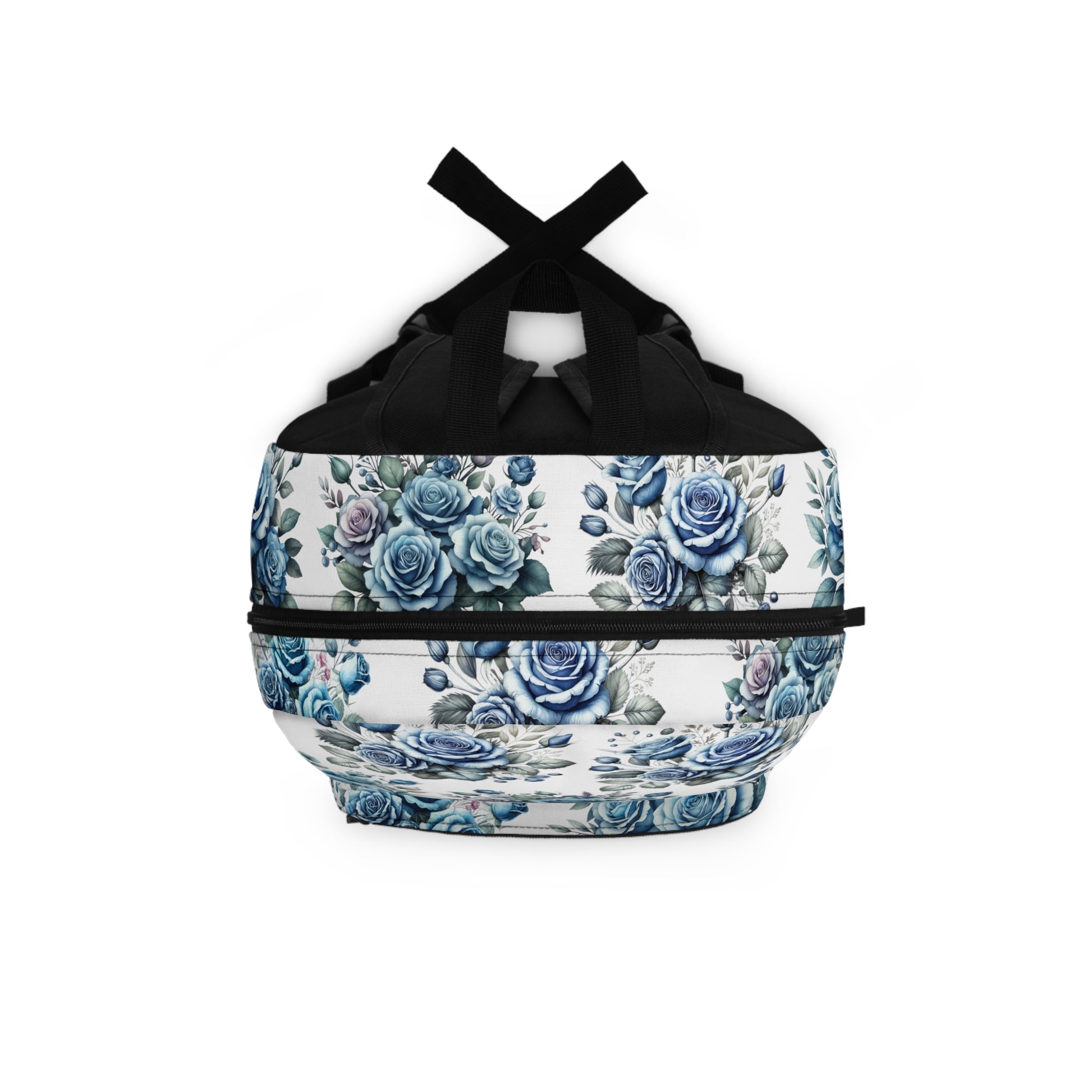 Vintage Blue Flowers, Floral Backpack - Stylish School Bag, Trendy Floral Rucksack, Artistic Travel Tote, Gift for Her