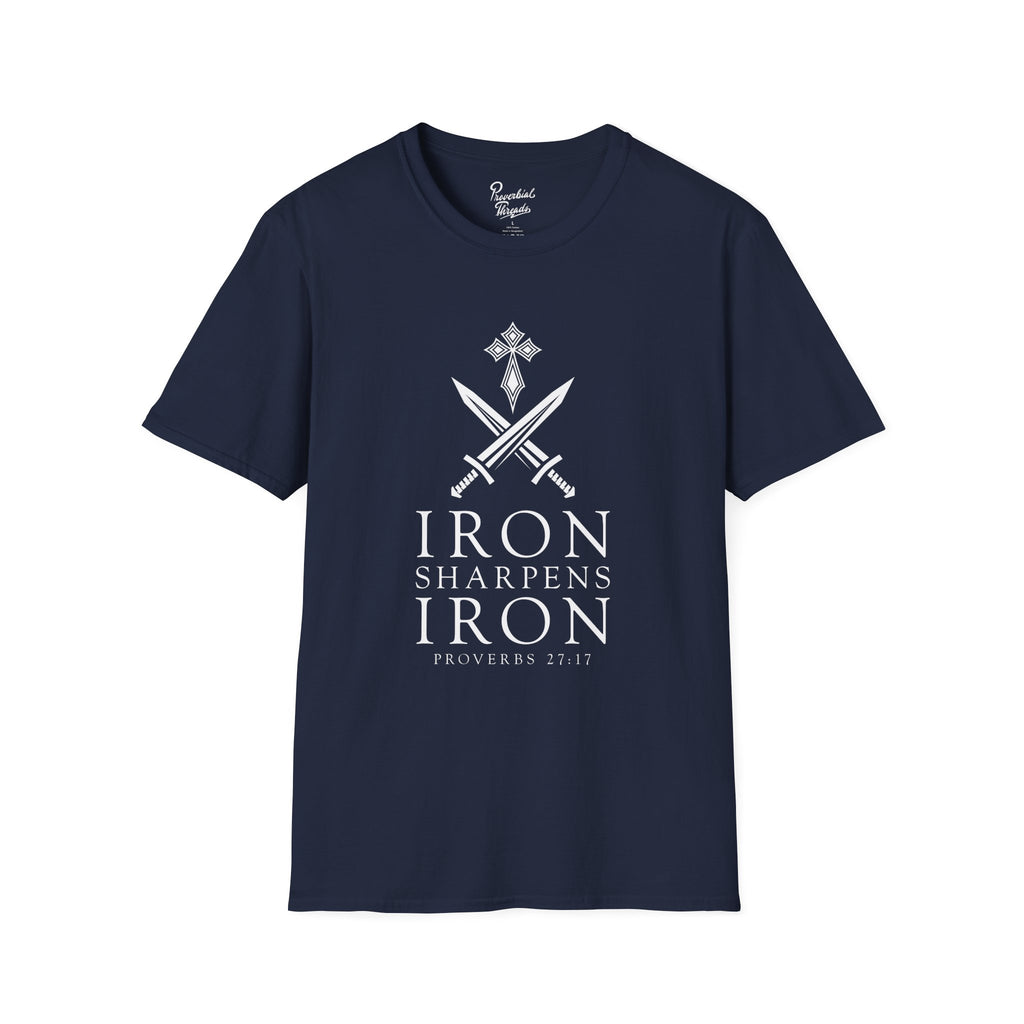 Iron Sharpens Iron T-Shirt - Soft Comfortable Tee, Casual Wear, Vacation Outfit, Gift Idea, Everyday Essential, Christian Tee, Faith Tee, Gift for Him