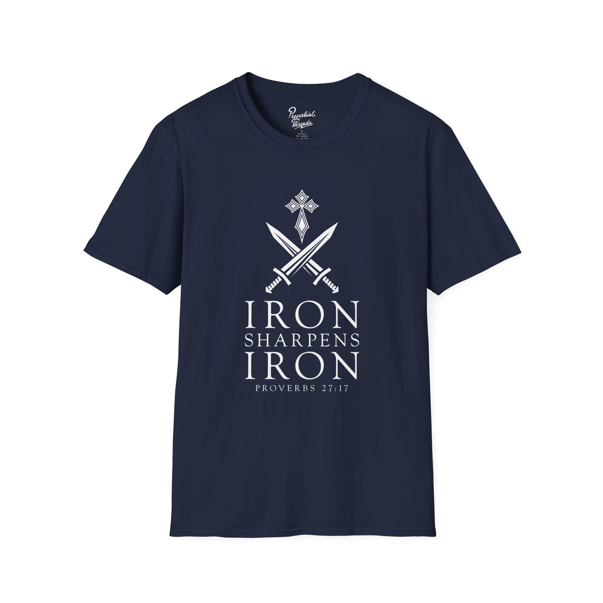 Iron Sharpens Iron T-Shirt - Soft Comfortable Tee, Casual Wear, Vacation Outfit, Gift Idea, Everyday Essential, Christian Tee, Faith Tee, Gift for Him
