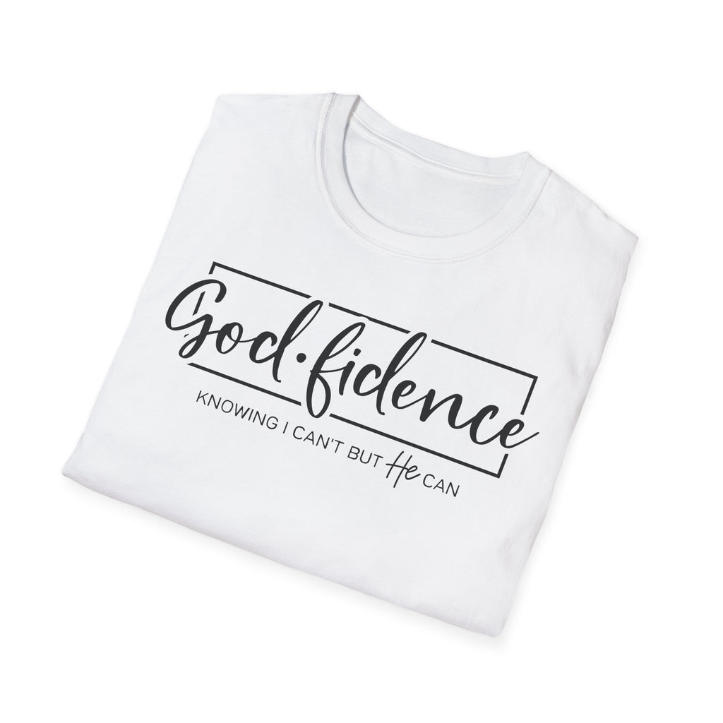 Inspirational T-Shirt - "God-fidence" - Motivational Tee, Spiritual Apparel, Christian Gift, Faith-Based Fashion, Everyday Wear