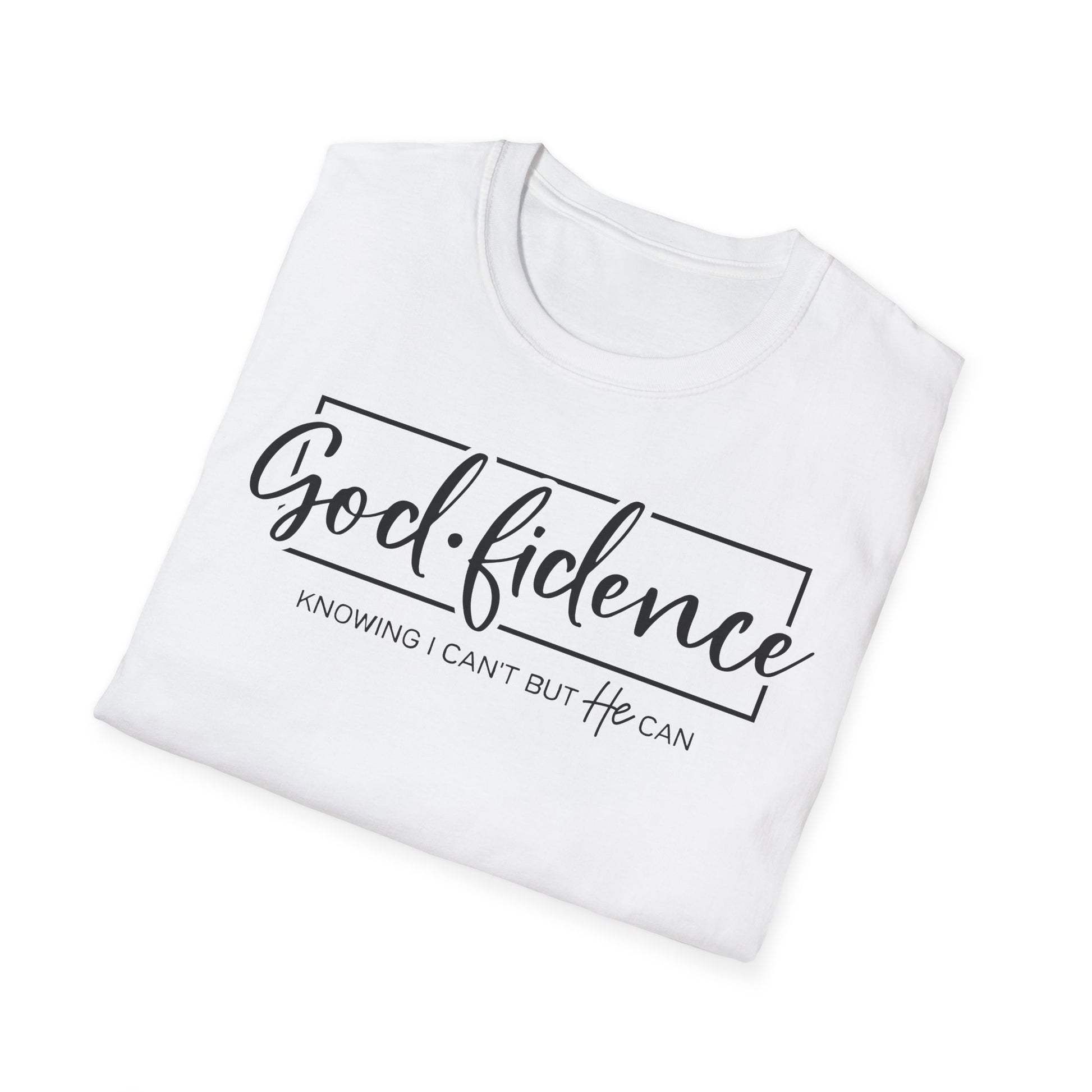 Inspirational T-Shirt - "God-fidence" - Motivational Tee, Spiritual Apparel, Christian Gift, Faith-Based Fashion, Everyday Wear