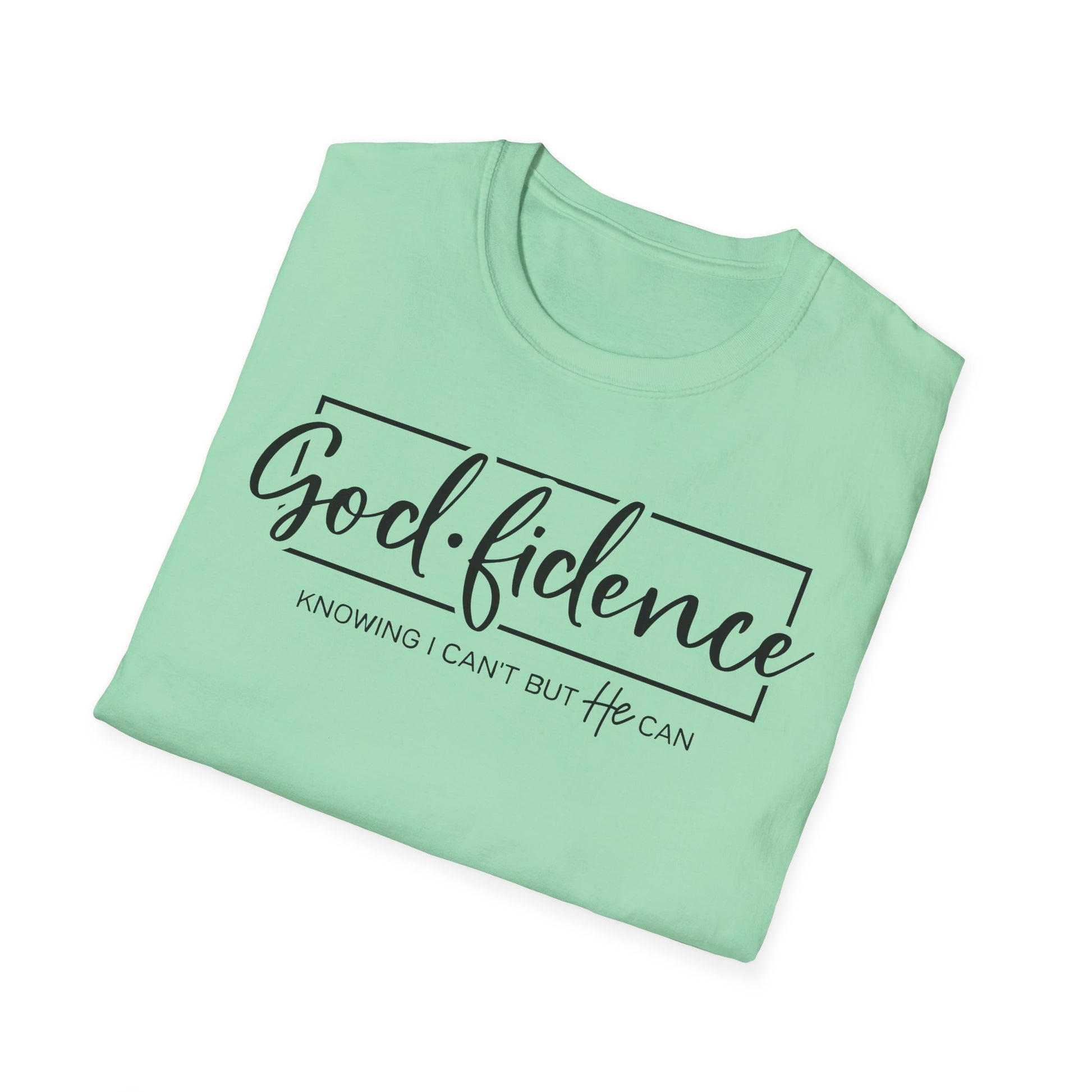 Inspirational T-Shirt - "God-fidence" - Motivational Tee, Spiritual Apparel, Christian Gift, Faith-Based Fashion, Everyday Wear