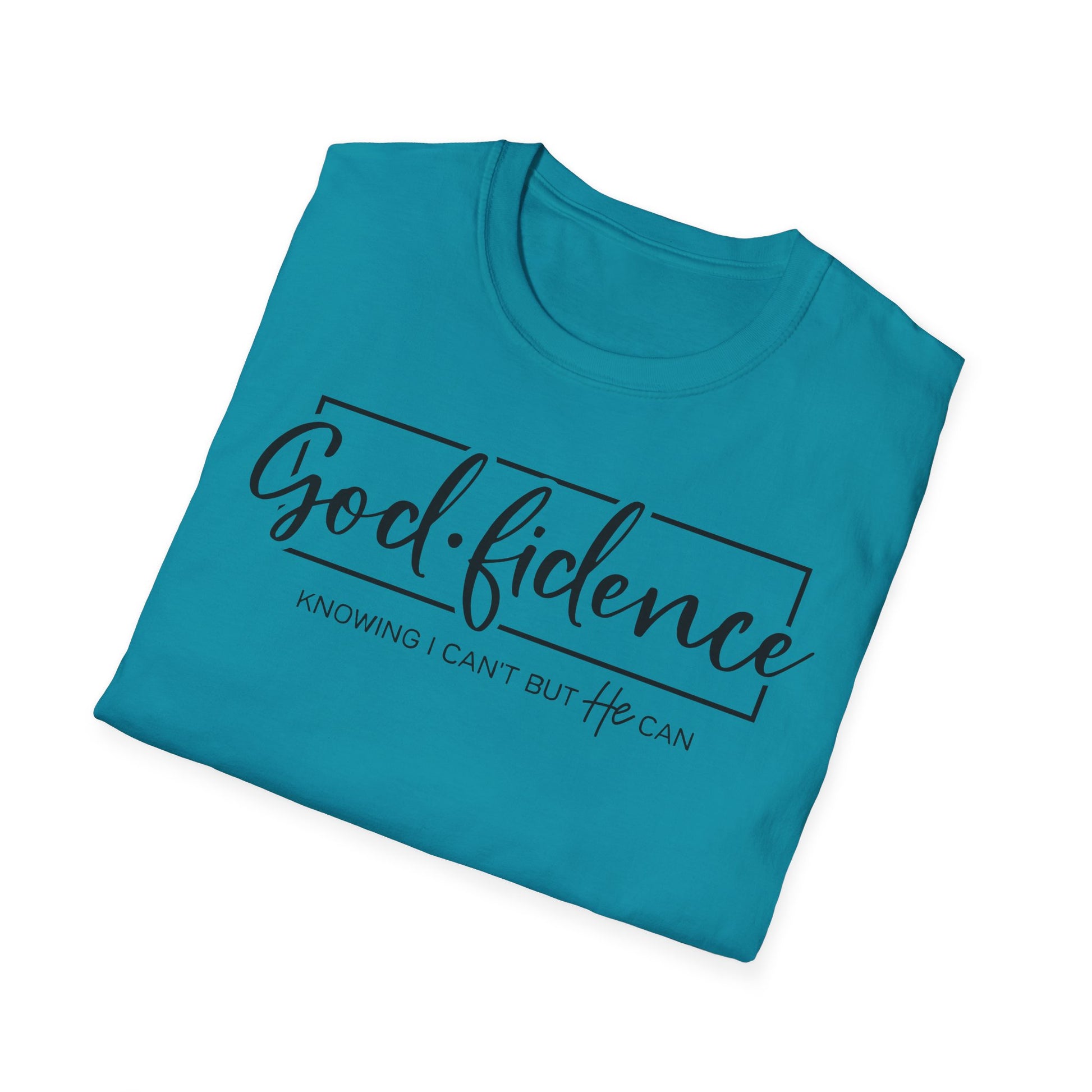 Inspirational T-Shirt - "God-fidence" - Motivational Tee, Spiritual Apparel, Christian Gift, Faith-Based Fashion, Everyday Wear