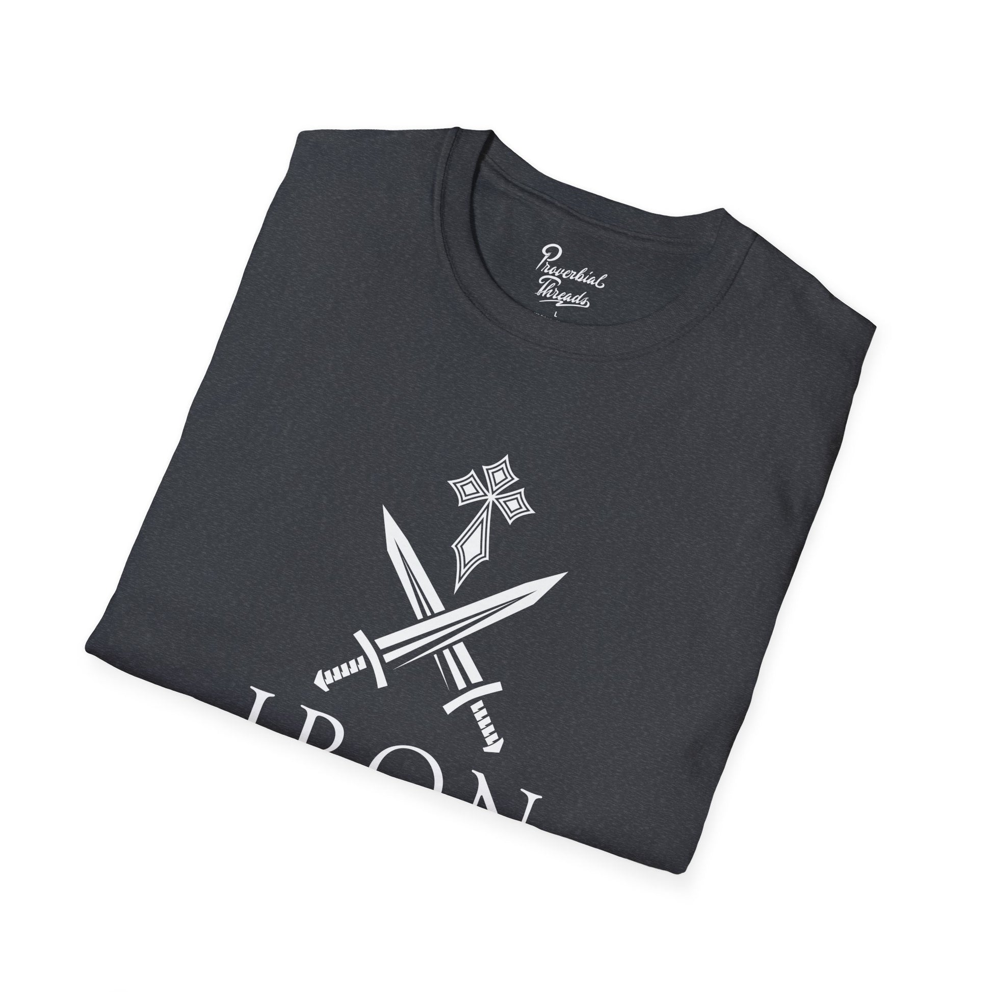 Iron Sharpens Iron T-Shirt - Soft Comfortable Tee, Casual Wear, Vacation Outfit, Gift Idea, Everyday Essential, Christian Tee, Faith Tee, Gift for Him