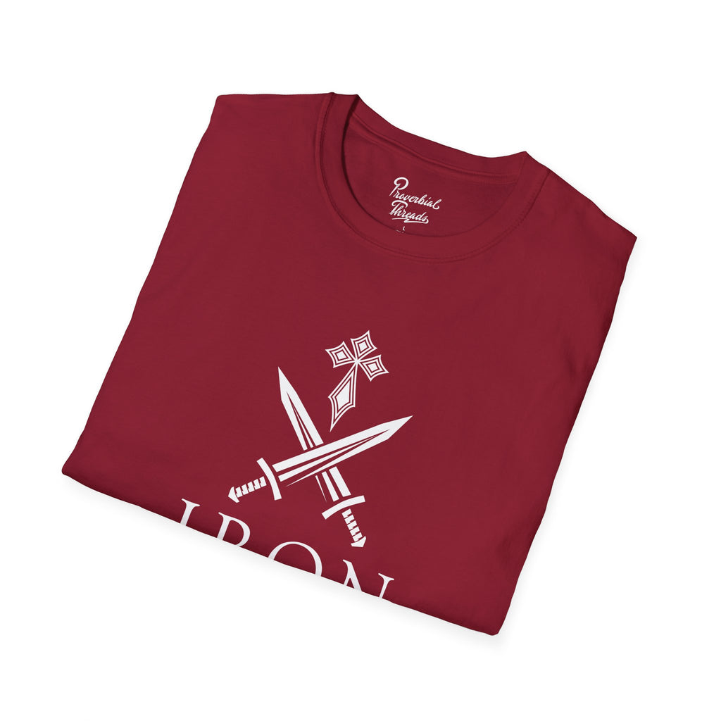 Iron Sharpens Iron T-Shirt - Soft Comfortable Tee, Casual Wear, Vacation Outfit, Gift Idea, Everyday Essential, Christian Tee, Faith Tee, Gift for Him