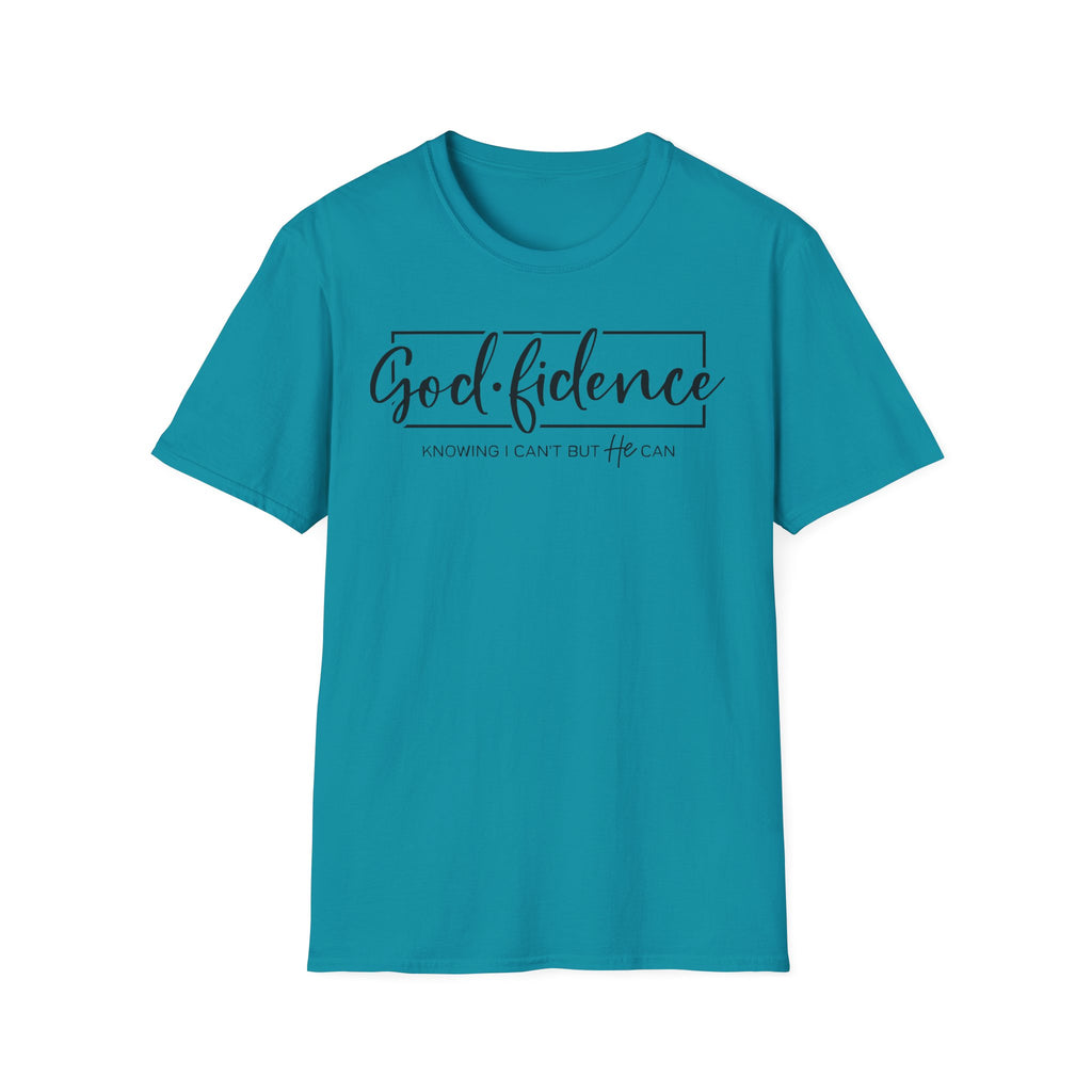 Inspirational T-Shirt - "God-fidence" - Motivational Tee, Spiritual Apparel, Christian Gift, Faith-Based Fashion, Everyday Wear