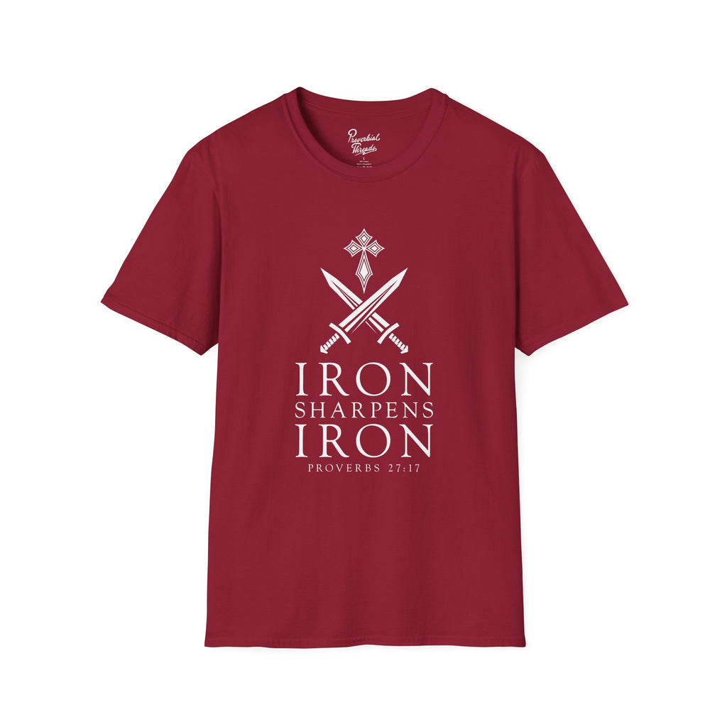 Iron Sharpens Iron T-Shirt - Soft Comfortable Tee, Casual Wear, Vacation Outfit, Gift Idea, Everyday Essential, Christian Tee, Faith Tee, Gift for Him