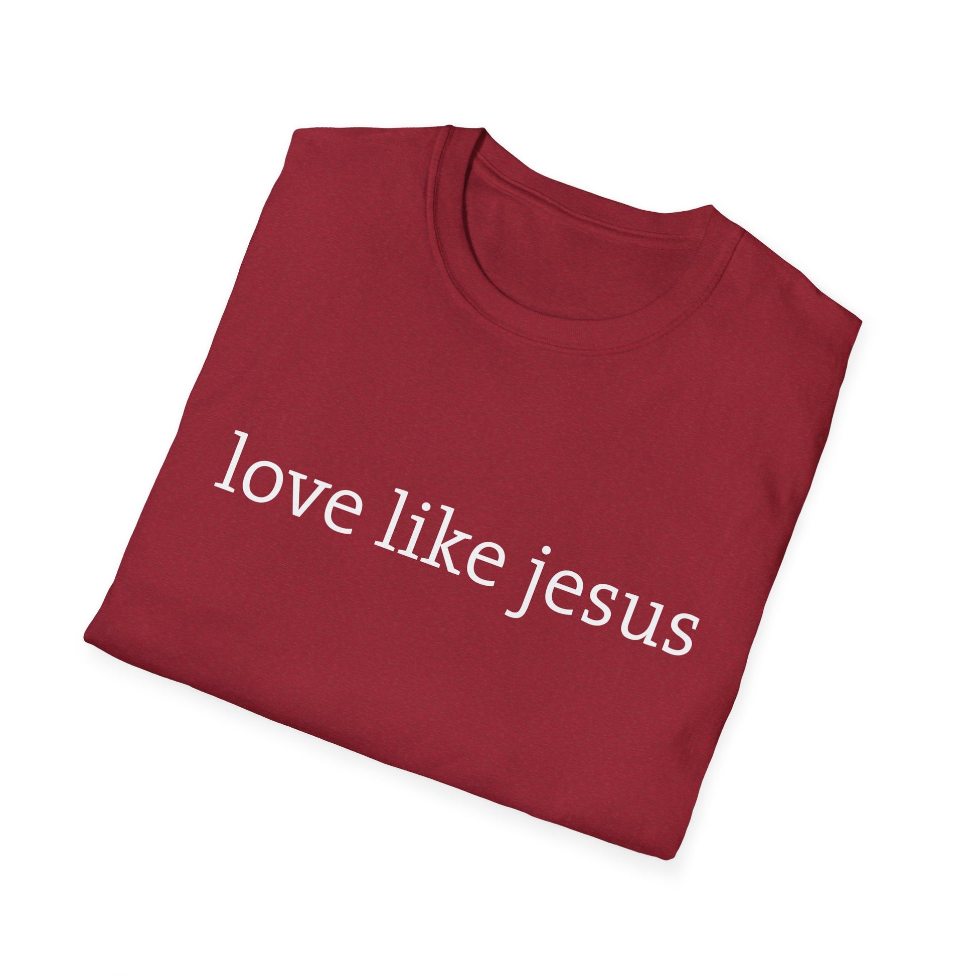 Love Like Jesus Softstyle T-Shirt - Christian Tee for Everyday Wear, Faith Apparel for Gifts, Church, Family Gatherings