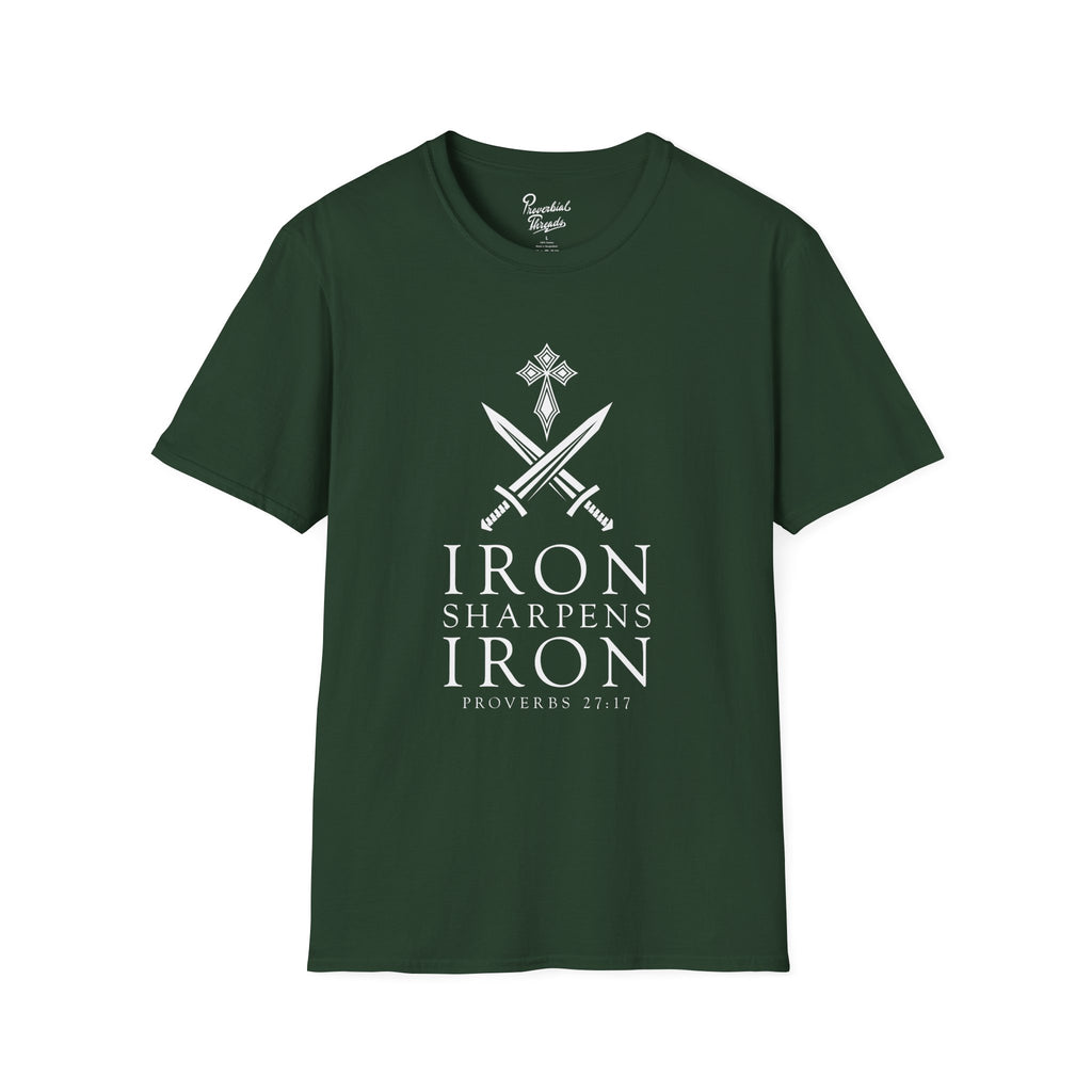 Iron Sharpens Iron T-Shirt - Soft Comfortable Tee, Casual Wear, Vacation Outfit, Gift Idea, Everyday Essential, Christian Tee, Faith Tee, Gift for Him