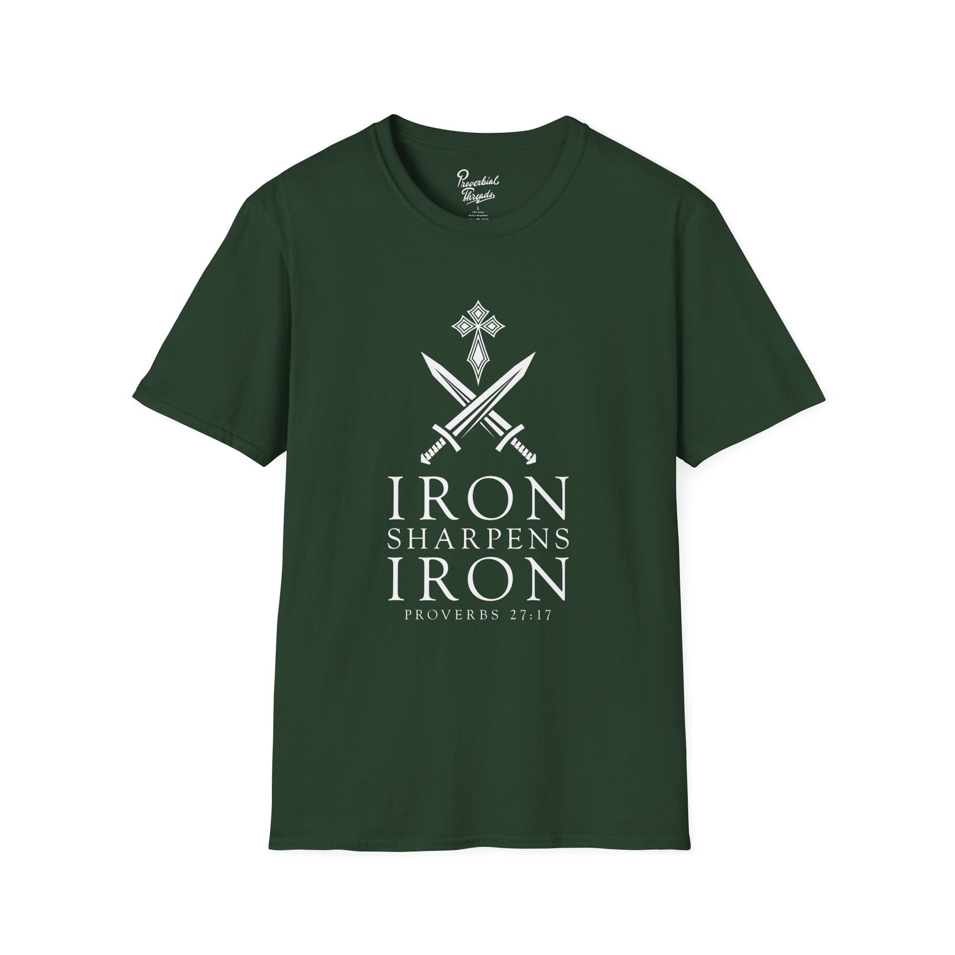 Iron Sharpens Iron T-Shirt - Soft Comfortable Tee, Casual Wear, Vacation Outfit, Gift Idea, Everyday Essential, Christian Tee, Faith Tee, Gift for Him
