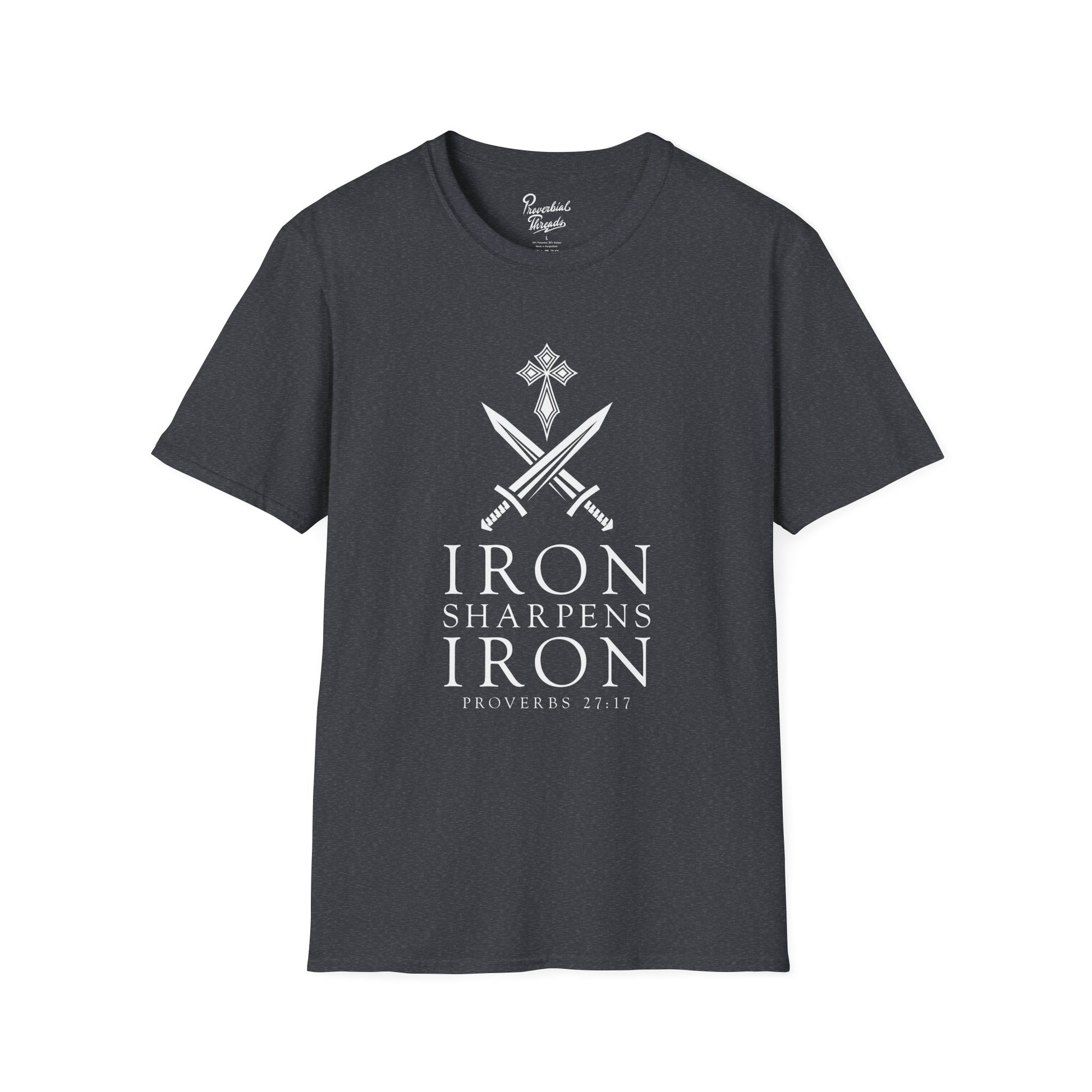 Iron Sharpens Iron T-Shirt - Soft Comfortable Tee, Casual Wear, Vacation Outfit, Gift Idea, Everyday Essential, Christian Tee, Faith Tee, Gift for Him